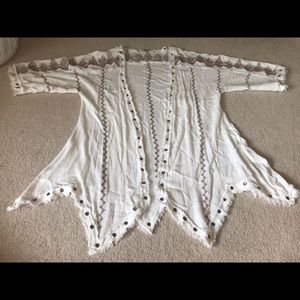 Buckle short sleeve cardigan or kimono